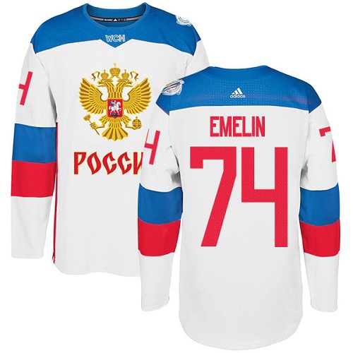 Kinder Team Russland #74 Alexei Emelin Authentic Weiß Heim 2016 World Cup